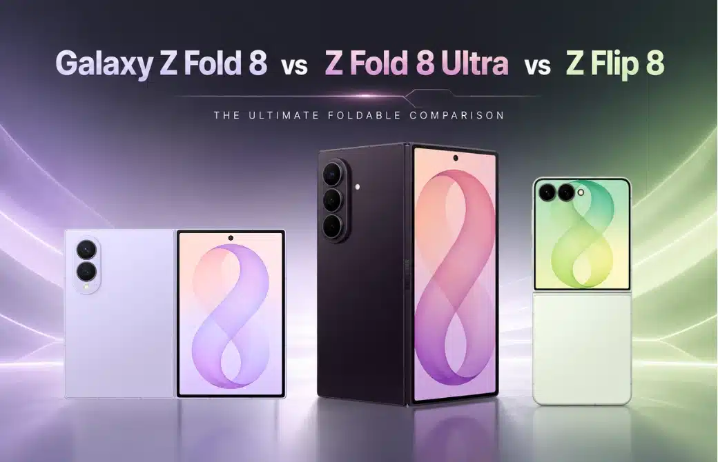 Samsung Galaxy Z Fold 8 vs Z Fold 8 Ultra vs Z Flip 8 Comparison
