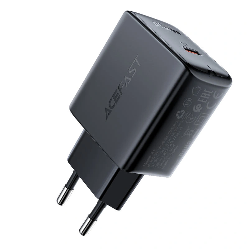 Acefast A1 PD 20w Single USB-C Fast Charger Black Acefast A1 PD 20w Single USB-C Fast Charger Black