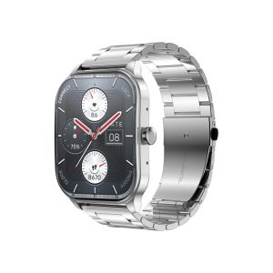 Amazfit Pop 3S Smart Watch Metallic Silver strap