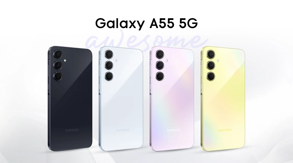 Four Colors Samsung Galaxy A55 smartphone