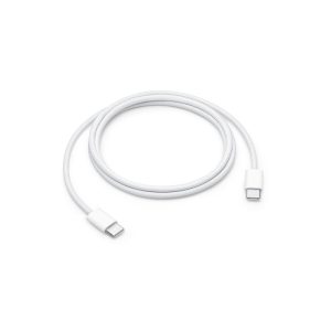 Top view of the cable placed in a coiled position with USB-C connectors at both ends.