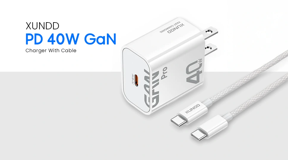 XUNDD (XDCH-118) PD 40W GaN Charger With Cable Price in Bangladesh