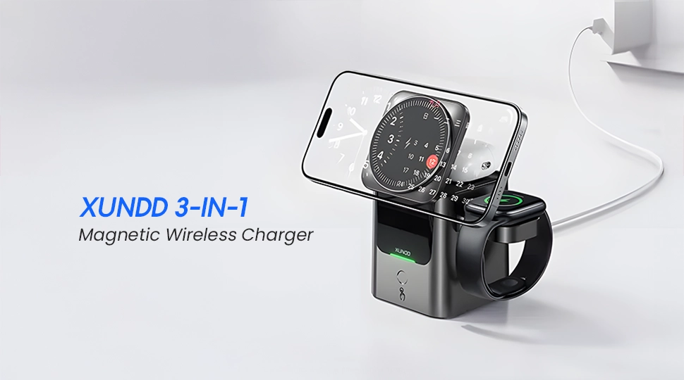 XUNDD (XDCH-124) 3-in-1 Magnetic Wireless Charger Price in Bangladesh