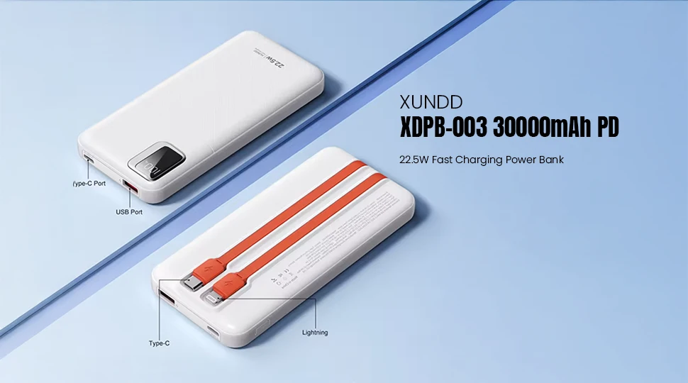 XUNDD XDPB-003 30000mAh PD 22.5W Fast Charging Power Bank Price in Bangladesh