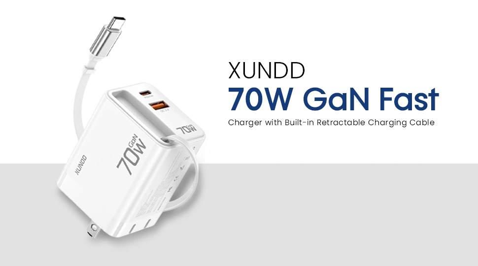 Xundd (XDCH-109) Retractable Cable 70W GaN Charger Price in Bangladesh