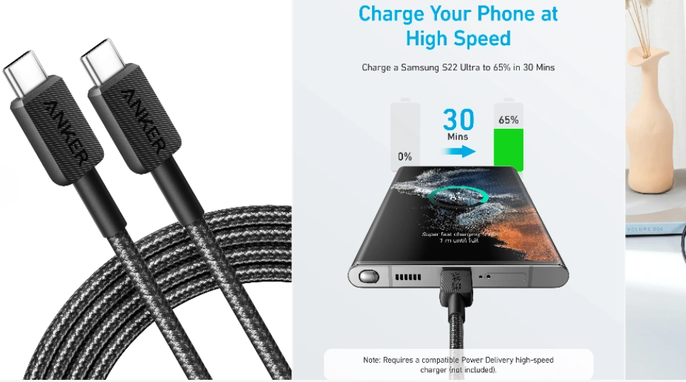 Anker 322 USB-C to USB-C Braided Cable Price in Bangladesh