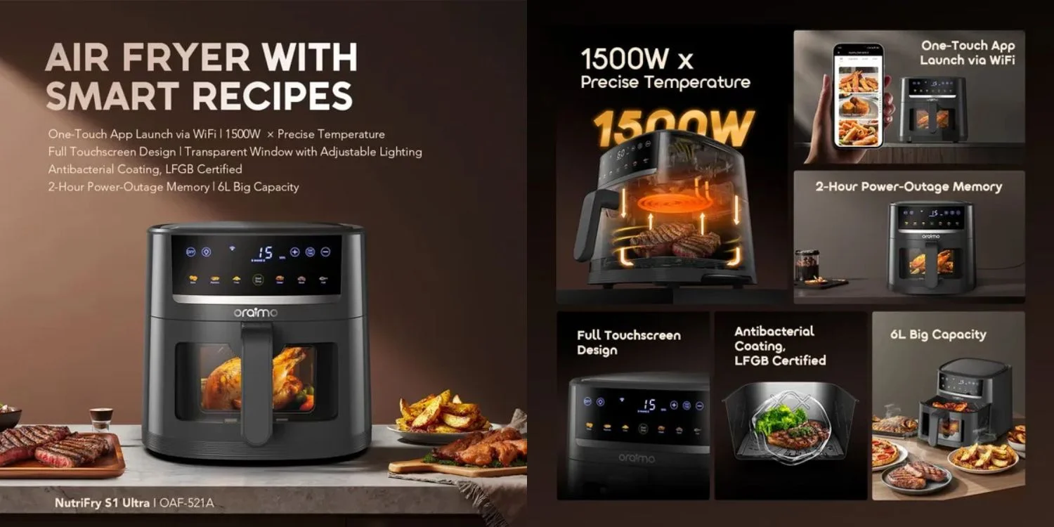Oraimo NutriFry S1 Ultra Air Fryer Price in Bangladesh 